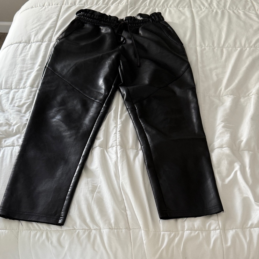 Women’s Black Leather Pants